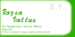 rozsa vallus business card